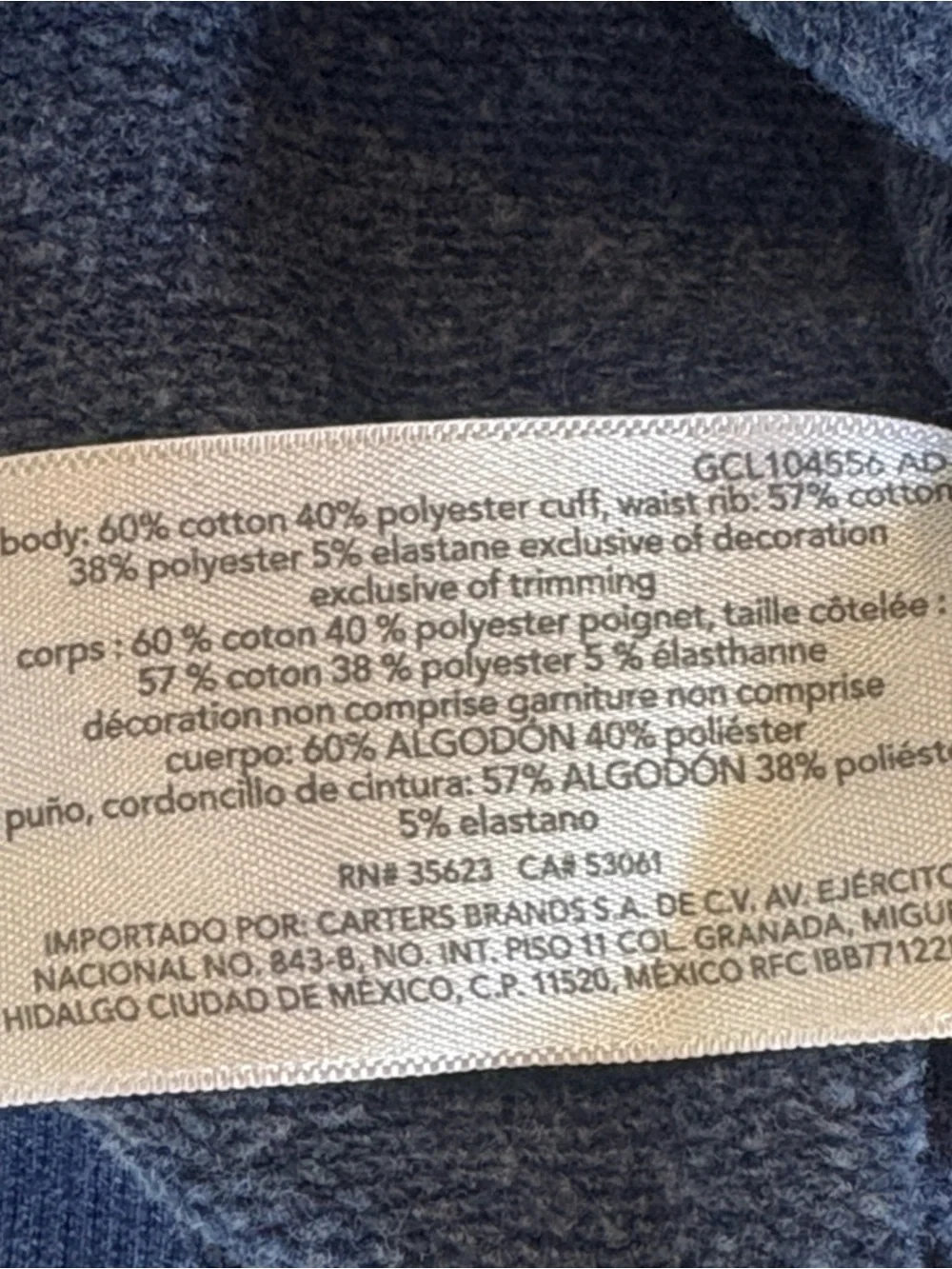 /OshKosh B'gosh Blue Zip-up Long Sleeve Hoodie Sz 3T
